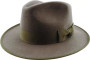 Banjo Crushable Wool Felt Fedora Crosgrain & Snowy River Pin