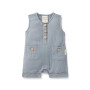 Slate Blue Muslin Romper