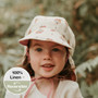'Lounger' Baby Reversible Flap Sun Hat - Primrose/Rosa