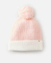 2 TONE REG POM POM BEANIE - GIRL