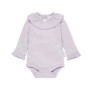 Lavender Rib Ruffle Onesie
