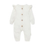 Ivory Pointelle Knit Romper