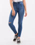 Vice Hi Skinny Jean Blu Den Slash