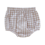 Sand Gingham Nappy Cover