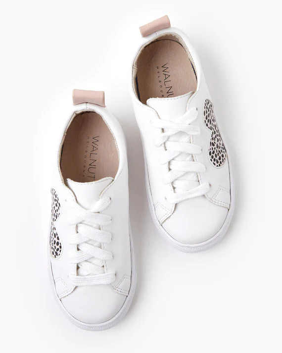Heart Mini Sneaker Pink Cheetah Trims Collective