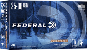 Federal Power-shok 25-06 Rem - 117gr Sp 20rd 10bx/cs