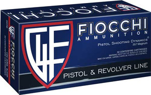 Fiocchi 357 Mag 125gr Jhp - 50rd 20bx/cs