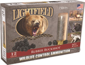 Lightfield 12ga 2.75" 21-ball - Rubber Buckshot 5rd 10bx/cs