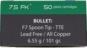 Fk Brno 7.5 Fk Ammo 101gr - Spoon Tip 50rd 12bx Case<