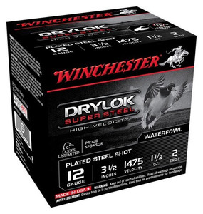 Winchester Drylok 12ga 3.5" - 1-1/2oz #2 1475fps 25rd 10bx/c