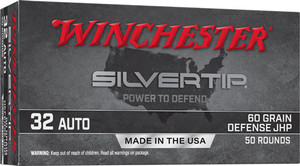 Winchester Silvertip 32 Acp - 60gr Hp 50rd 10bx/cs