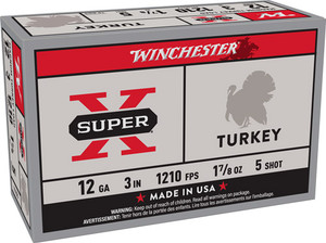 Winchester Super-x Turkey 12ga - 3" 1-7/8oz #5 10rd 10bx/cs