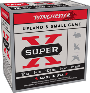 Winchester Super-x 12ga 2.75" - 1-1/4oz #7.5 25rd 10bx/cs