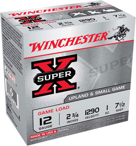 Winchester Super-x 12ga 2.75" - 1oz #7.5 1290fps 250rd Case
