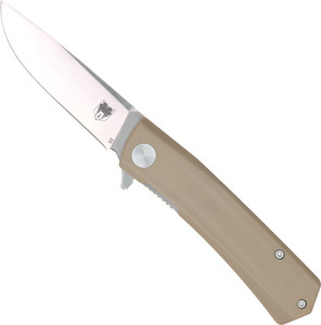 Cobratec Serpent Folder 3" - Ss/tan D2 Blade G-10 Scales