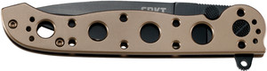 Crkt M16-03bk 3.5" Plain Edge - Spear Point Black Blade Bronze