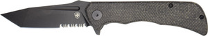 Templar Knife Paladin Folder - 3.27" Black Micarta Tanto D2!