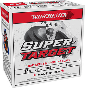 Winchester Target 12ga 2.75" - 1oz #8 1180fps 250rd Case Lot