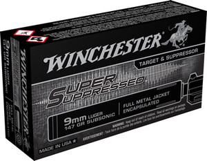 Winchester Super Suppressed - 9mm Luger 147gr Fmj 50rd 10b/c