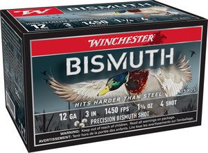 Winchester Bismuth 12ga 3" - 1-3/8oz #4 15rd 10bx/cs