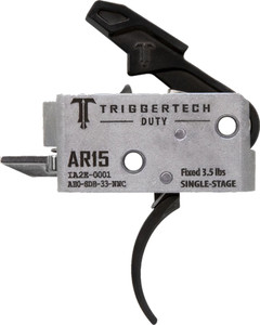 Triggertech Ar-15 Single Stage - Black Duty Curved