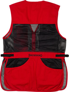 Browning Mesh Shooting Vest - R-hand Lg Black/red Trim