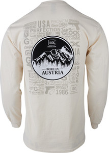 Glock Oem Born In Austria Long - Sleeve Shirt Tan Large