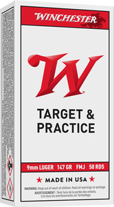Winchester Usa 9mm Luger 147gr - Fmj-fp 50rd 10bx/cs