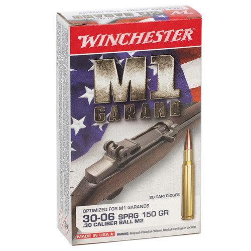 Winchester M1 Garand 30-06 Springfield Ammunition 150 Grain FMJ