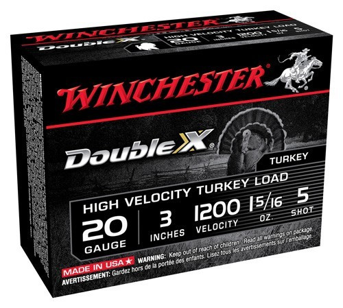 Winchester Double-x 20ga 3" - 1-5/16oz #5 10rd 10bx/cs