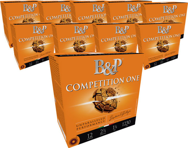 B&p 12ga 2.75" 1-1/8oz #8 - 1230fps 250rd Case Lot