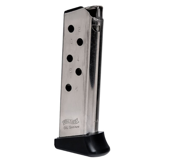 Walther Arms Magazine Ppk 380acp 6rd Nkl Fr