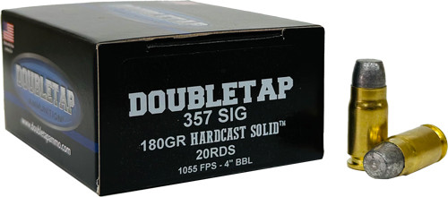 Doubletap 357 Sig 180gr Wfngch - Hardcast Solid 20rd 50bx/cs