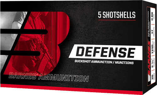 Barnes Defense Buck Shot 20ga - 2.75" #3 Buck 5rd 20bx/cs