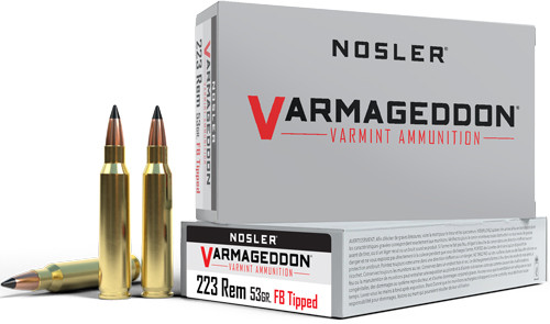 Nosler Varmageddon 223 Rem - 53gr Fbt 20rd 20bx/cs