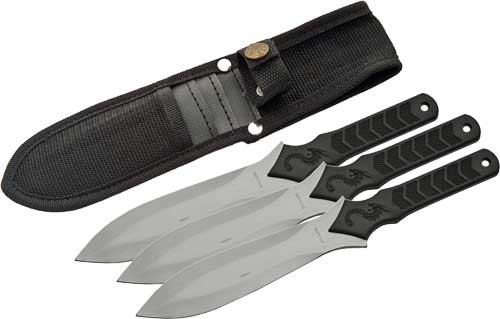 Szco Rite Edge 10" Dragon - Throwing Knife 3pc Set W/shth