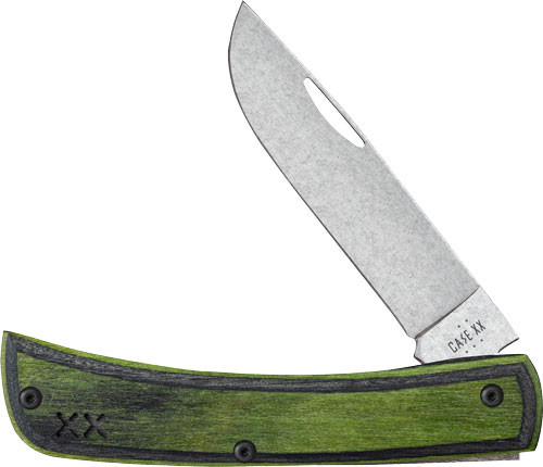 Case Knives Crossroads Series - Green/black Lam Sod Buster Jr