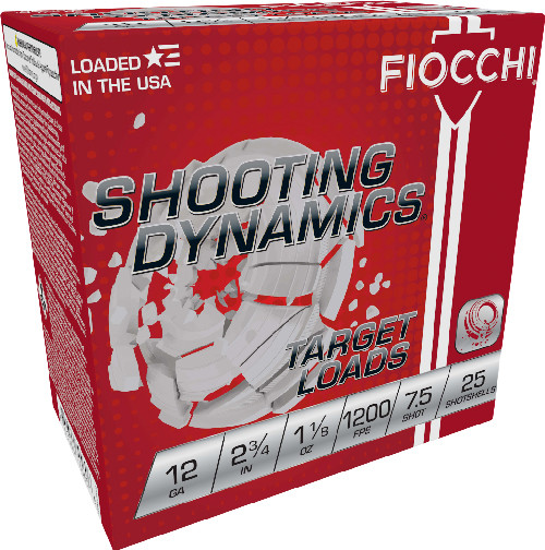 Fiocchi 12ga 2.75" 1-1/8oz - #7.5 1200fps 250rd Case Lot