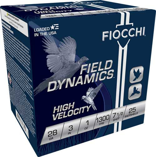 Fiocchi 28ga 3" 1oz #7.5 - 1300fps 25rd 10bx/cs