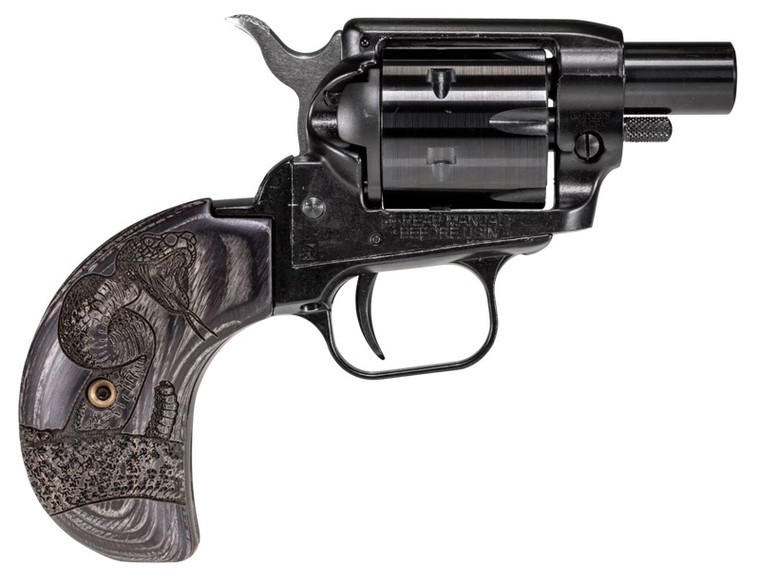 Heritage Firearms Barkeep Boot .22 LR 1.68" Barrel 6-Rounds Engraved Birdshead Grip