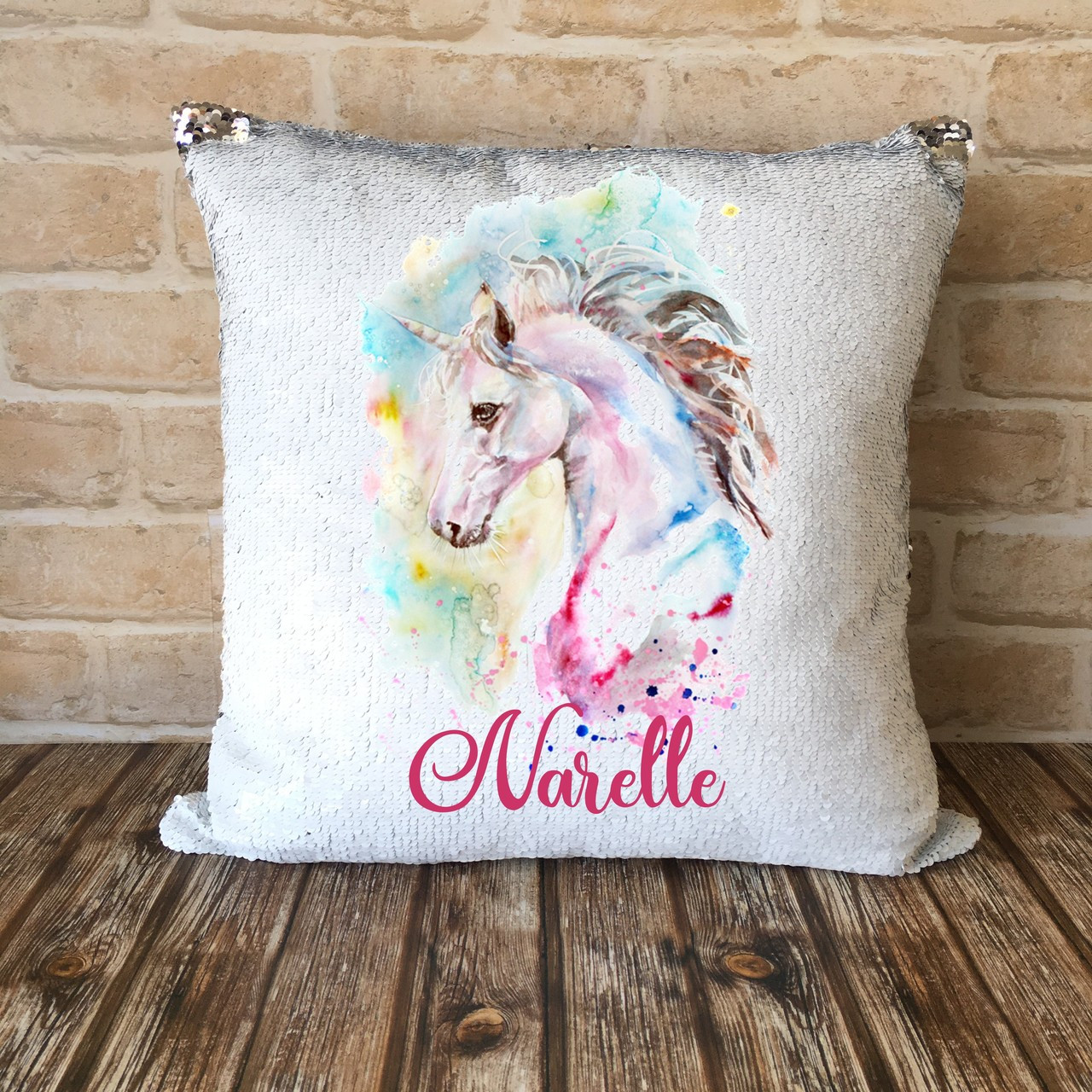 Magic Sequin Cushion Unicorn Design 2 Cleopatra Bling