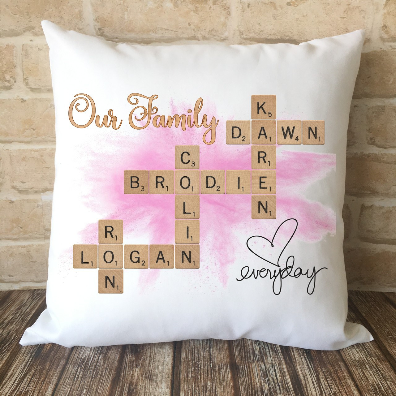 Scrabble Tile Cushion Cover Cleopatra Bling