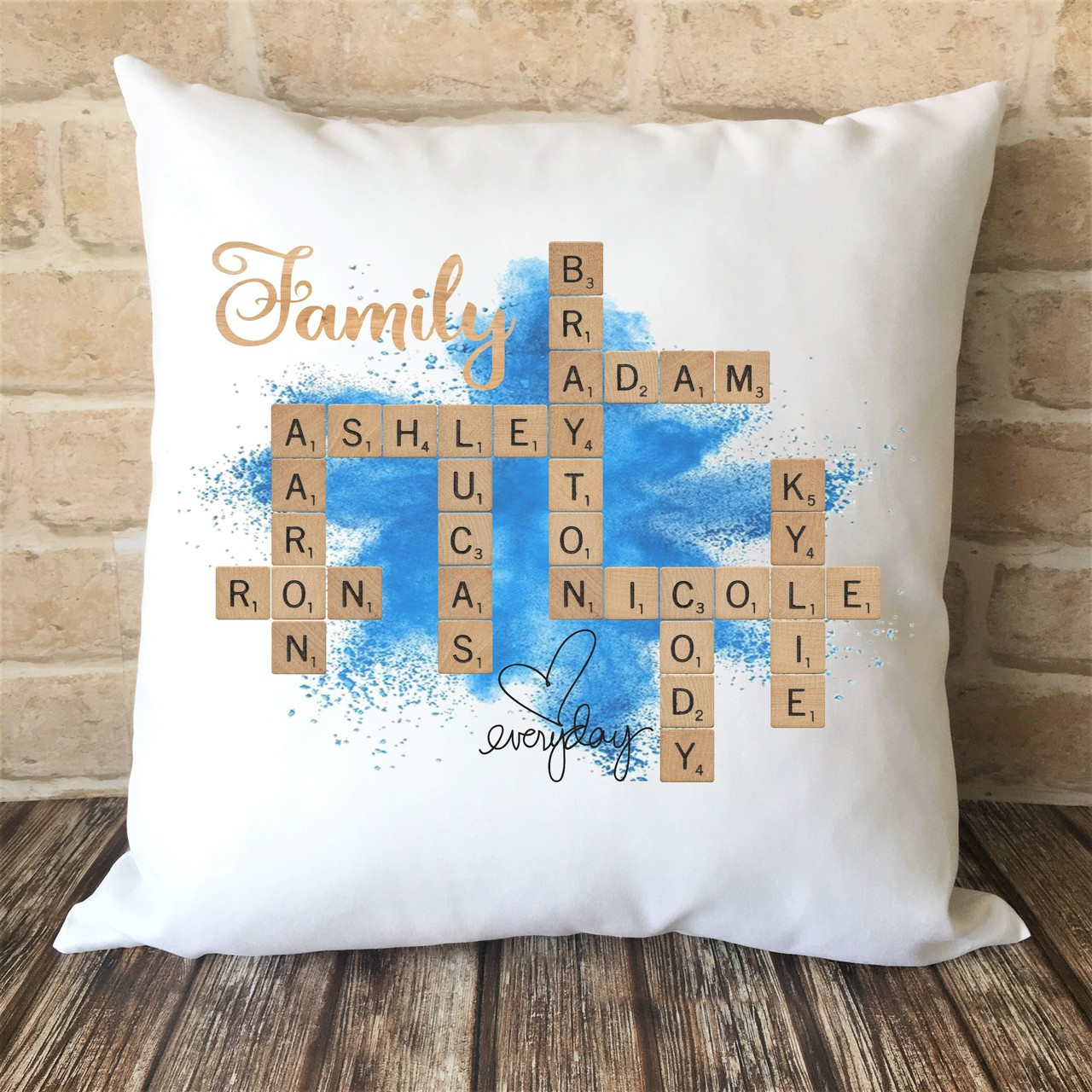 Scrabble Tile Cushion Cover Cleopatra Bling