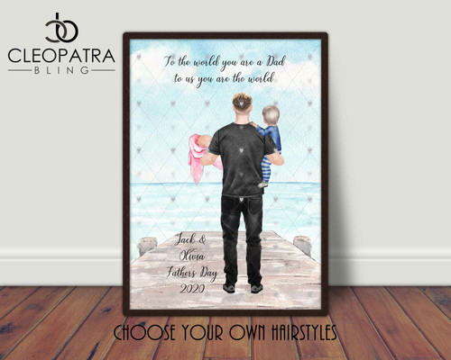 Father with two children Father with two children