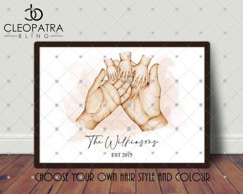 Family Palms Colour with Pink Background Family Palms Colour with Pink Background