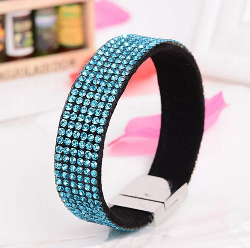 Crystal Wrap Bracelet Blue
