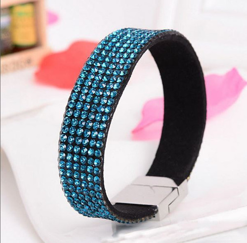 Crystal Wrap Bracelet Turquoise