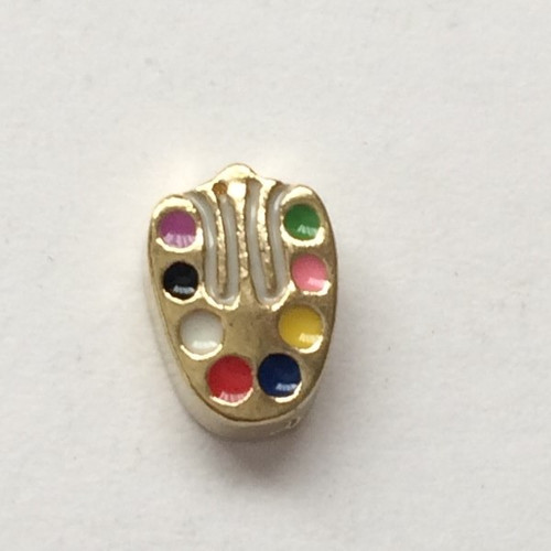 Artist Palette Charm Gold