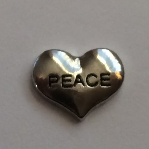 Peace Heart Charm