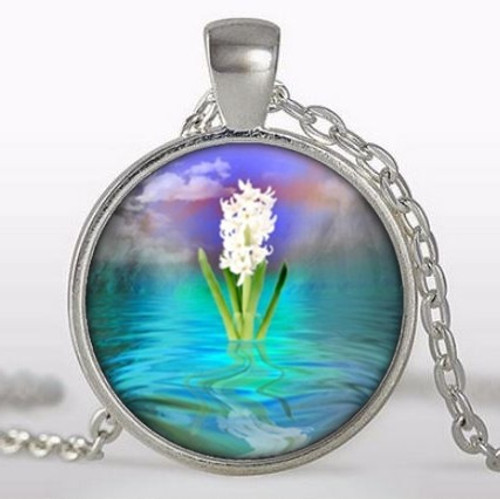 Waterloo Blossom Cabochon Pendant 25mm Waterloo Blossom Cabochon Pendant 25mm